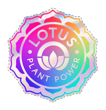 Holographic Lotus Plant Power Sticker